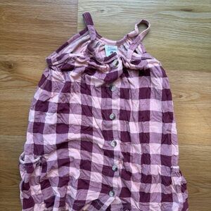Kate Quinn Pink and Plum Gingham Button-Front Sundress
